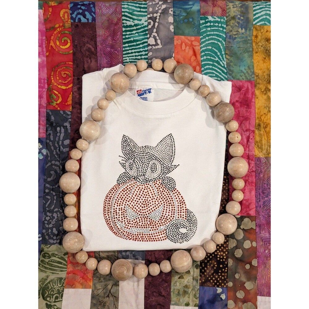 One of a Kind Rhinestone Halloween shirt for girls for boys size small brand new